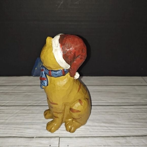 Tii Collections Christmas Holiday Resin Cat Figurine In Beanie Santa Define Good - Picture 7 of 10